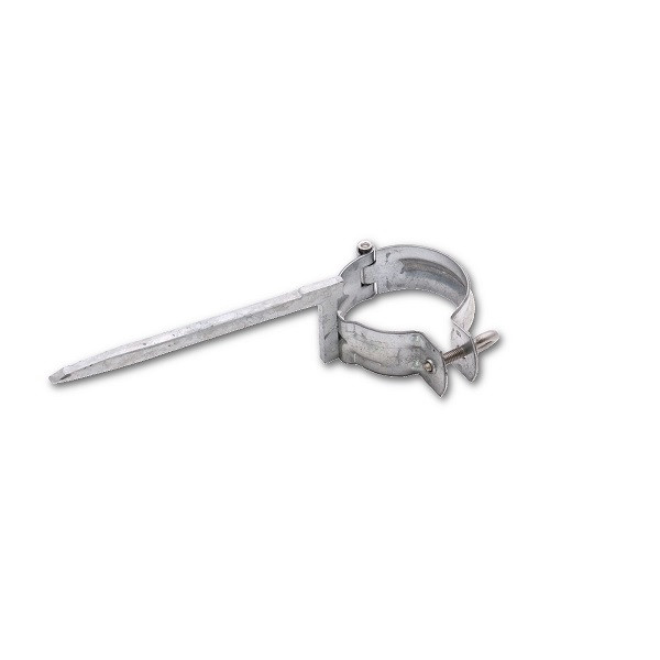 Lehmann VZ drain pipe clamp DN60mm with pin 150mm for hammering in