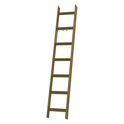 Drabina dachowa Hymer, sepia, brązowa, 7-stopniowa, długość 1,95m
