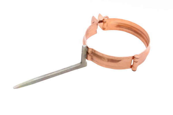 LEH CU Ablaufrohrschelle DN80mm m. Stift 150mm z. Einschlagen