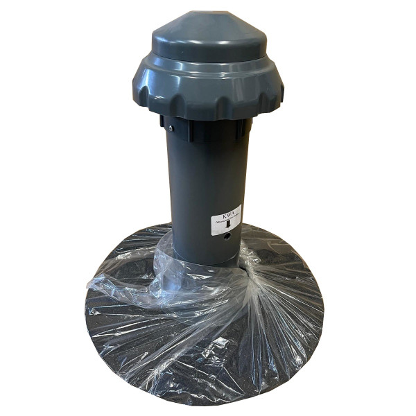 Fleck Flachdachlüfter 4 in 1 DN 125/100 + KWA Flansch aus Bitumen - 51700101