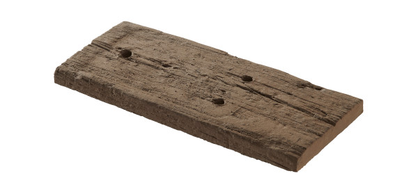 Platte LogSleeper 60x25x4cm antik-braun strukturiert