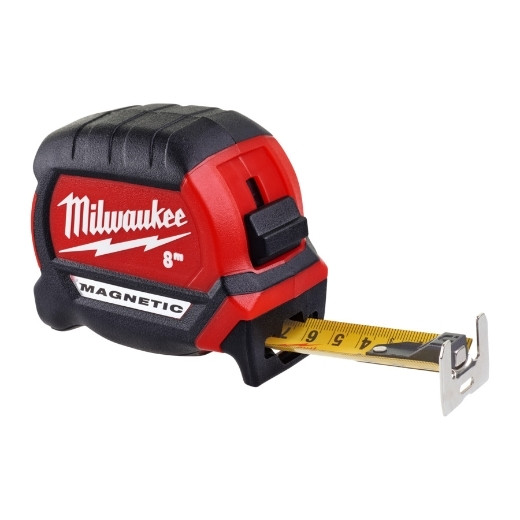 Milwaukee Premium-Bandmaß 8 m magnetisch 27 mm breites Band