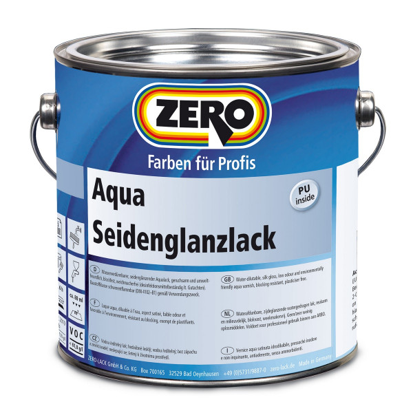 Zero Aqua satin gloss varnish white 2.5l - 824409010
