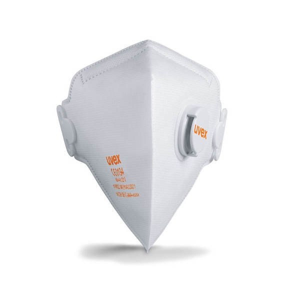 Uvex FFP2-Atemschutz-Faltmaske m. Ventil uvex silv-Air 3210 weiß - 3 Stück