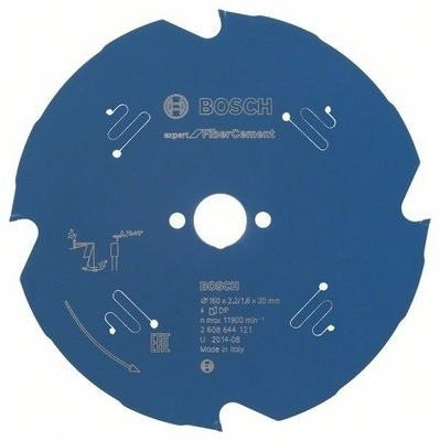 Bosch circular saw blade Expert Fiber Cement 160x20x2.2mm 4 teeth