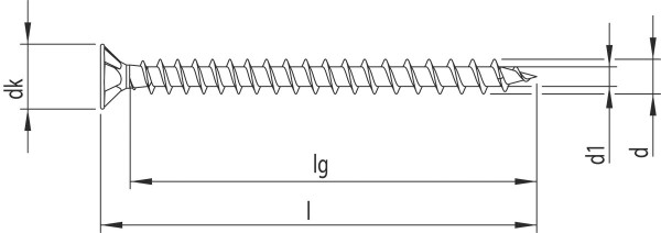 HECO-UNIX-plus laying screw 4.5x80 LiSeKo with milling rib. T-Drive vz blue VG
