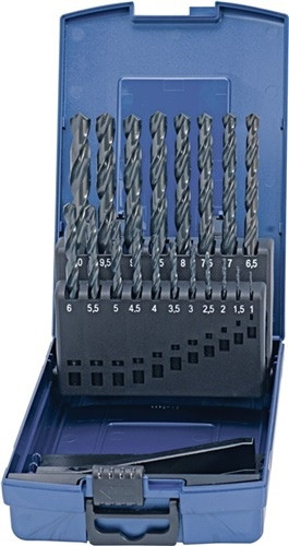Spiralbohrersatz DIN338 Typ N HSS D.6-10x0.1mm 41tlg.Ku.-Kassette