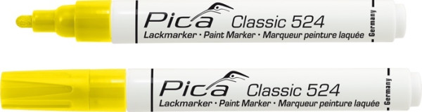 Pica Classic marker przemysłowy/farbowy w kolorze żółtym, okrągła końcówka 2-4mm