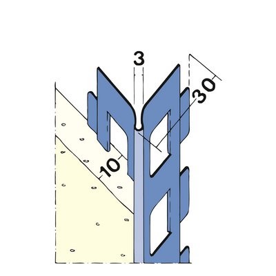 Maisch Kantenprofil Innenputz 10mm 3m 02218 300,0 - Edelstahl