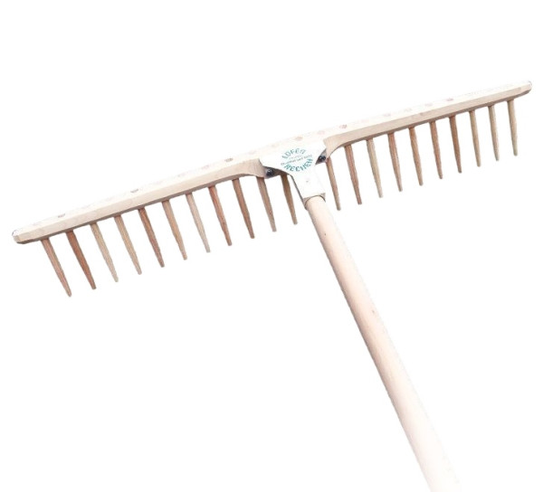 Lofer Heurechen 67cm gebogen 20 Nylonzinken mit Lindenholzstiel 180cm