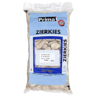 Prima quartz gravel 25kg 30-60mm