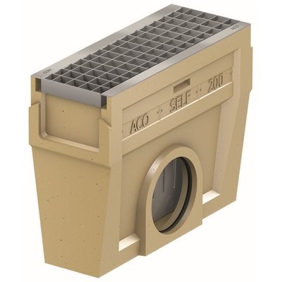 ACO Self® Einlaufkasten m. VZ-Rost m. Ablauf DN150 500x200x406mm