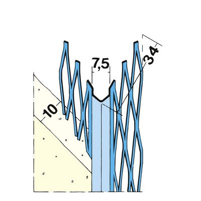 Maisch Kantenprofil Innenputz 10mm 3.0m 01007 300,0 Z