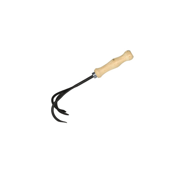 Ideal Grubber 3 Zinken 15.5 cm Buchenstiel handgefertigt gehärt