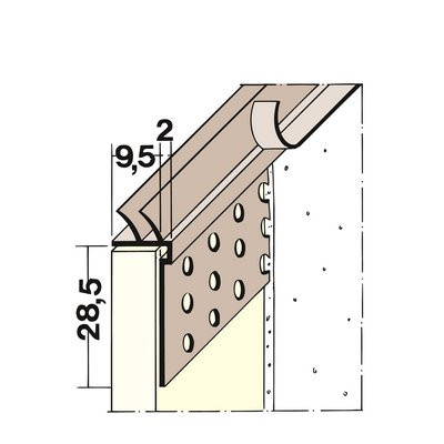Maisch Abschlussprofil TB 9.5mm 3.0m 03784 300,0