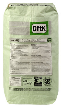 Gftk VDW 400plus Color 25kg anthrazit ZementFugenmörtel FB 3-25 mm