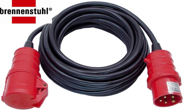 BS CEE Verlängerungsleitung IP 44 10m H07RN-F 5G4.0 schwarz