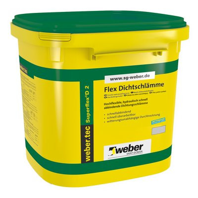 SGW weber.tec Superflex D 2 Dichtungsschlämme flex 24kg kombigebinde