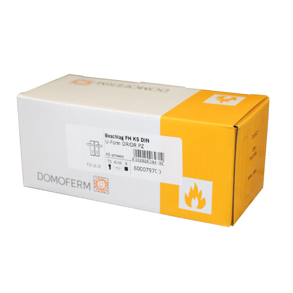 DOMOFERM FH uchwyt do krótkiego szyldu PZ z tworzywa sztucznego w kolorze czarnym