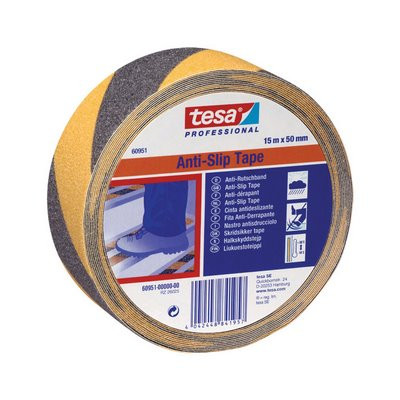 tesa® Anti-Rutschband 15mx50mm 15mx25mm 16 Schwarz-Gelb - 60951