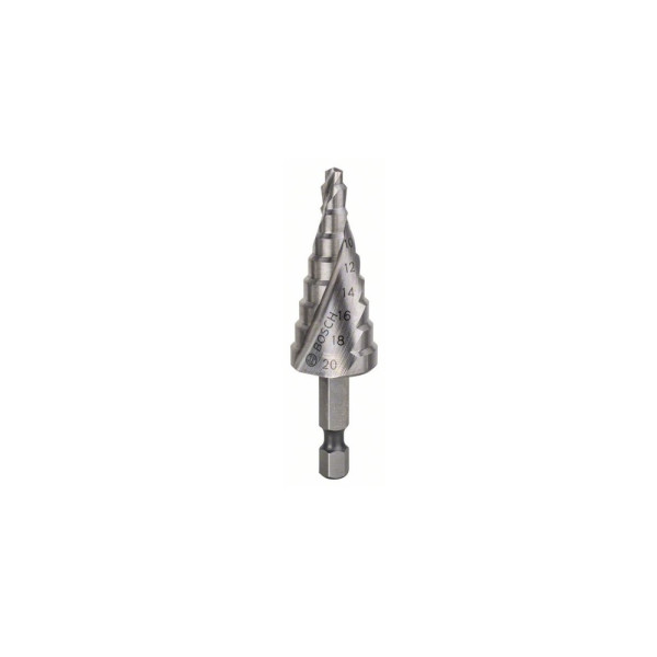 Bosch Stufenbohrer HSS 9 Stufen zylindrisch 4-20mm Schaft 1/4""