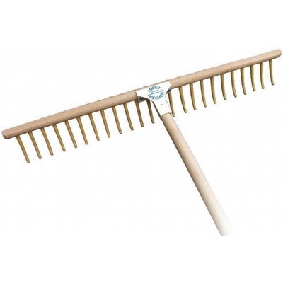 Lofer Heurechen 79cm gebogen 22 Nylonzinken mit Lindenholzstiel 180cm