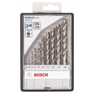 Bosch Metallbohrer-Set HSS-G Robust Line 10tlg.