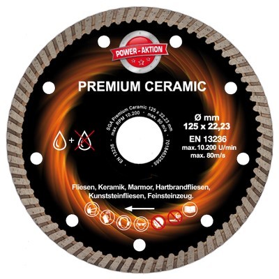 SGA Diamant-Trennscheibe Ø 125mm "Premium Ceramic" 22.23mm