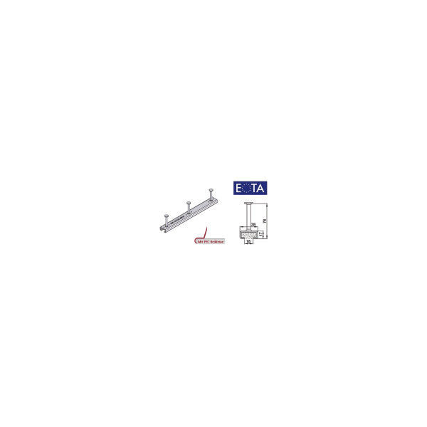 PEC-TA-CE-38/17-FV-PKF-3050mm szyna kotwowa o długości 3050mm ocynkowana ogniowo