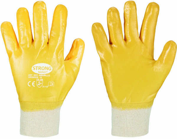 Rękawice AMARILLO STRONGHAND® nitrylowe w kolorze żółtym. 11