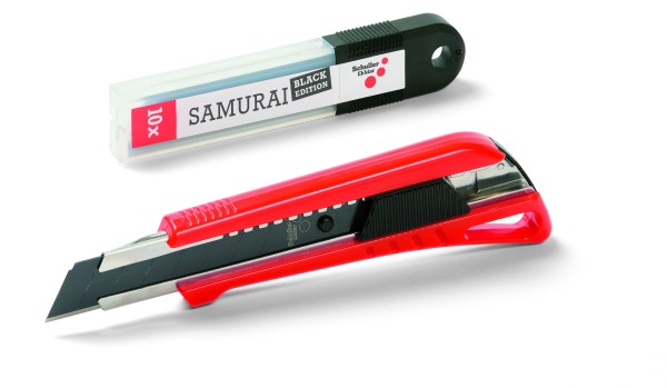 Schuller Cutter Samurai Black 18mm Set inkl. 10 schwarzen Ersatzklingen