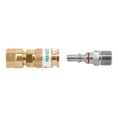 Perkeo QUICKY Schnellkupplung z.Umfüllen Eing.: G3/8""LH-IG - Ausg.: G3/8""LH-AG