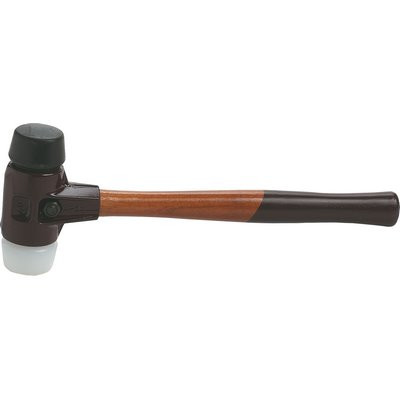 Simplex-Schonhammer Gummi schwarz Plastik weiß 40mm
