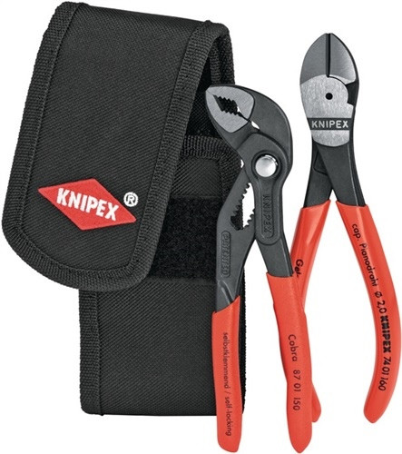 KNIPEX Mini-Zangenset 2-teilig in Werkzeuggürteltasche