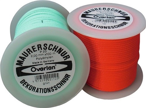 Maurerschnur L.100m D.2.0mm 35 kgPE grün