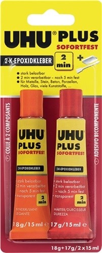 2K-Epoxidklebstoff PLUS SOFORTFEST 35g farblos Tube UHU