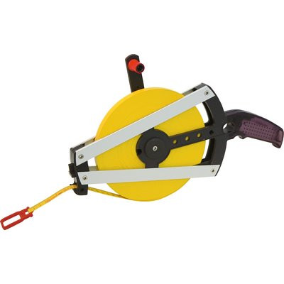 Taśma miernicza Triuso z włókna szklanego, 50 m, rama z lekkiego metalu