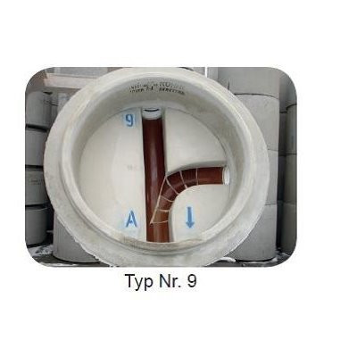 Schachtunterteil Typ 9 DIN 4034/1 SU-M 1000x650mm Gerinne DN150 KG