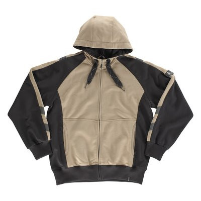 MASCOT® Wiesbaden Kapuzensweatshirt hellkhaki/schwarz Gr. 2XL m. RV