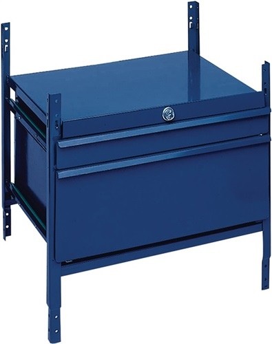 Schubladenelement LOGS 100 2 RAL 5022 H.520xB.540xT.390mm abschl.blau LOGS