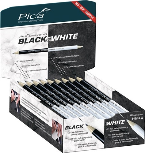 Pica Markierstift L.24 cm 3 flächig gespitzt beidseitig f.glatte Flächen