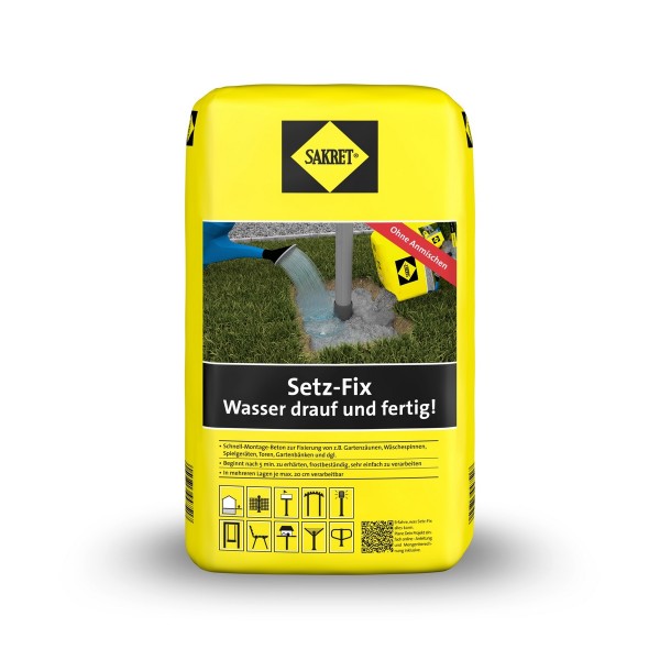 Beton montażowy Sakret Setz-Fix szary 25kg