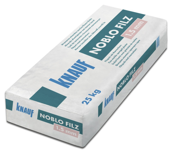 Knauf Noblo Filz 1.5mm weiß 25kg Filzputz und Scheibenputz mit Marmorkorn