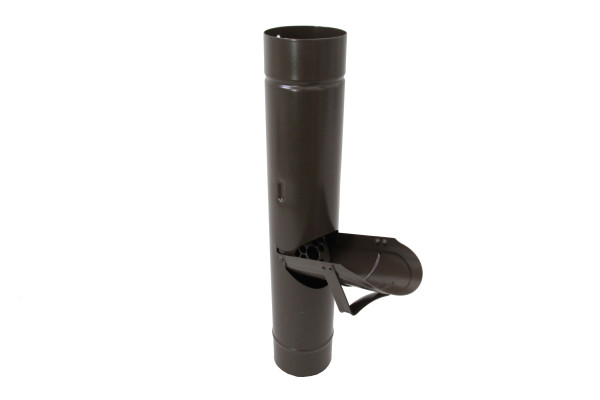 PREFA Regenwasserklappe 420mm D 80mm m. Laubfang braun