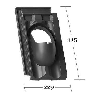Klöber Venduct® Grundplatte o. Rohr KE0059 f. Falzziegel Z1 rot