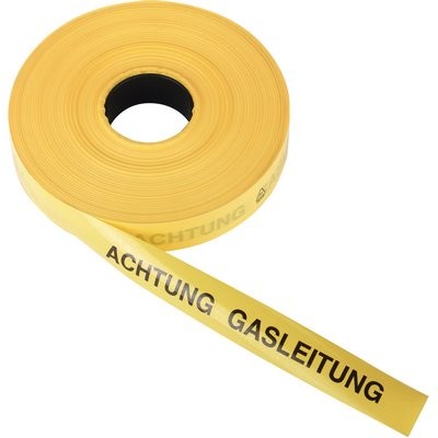 Triuso Trassenwarnband 40mmx250m "Achtung Gasleitung gelb"