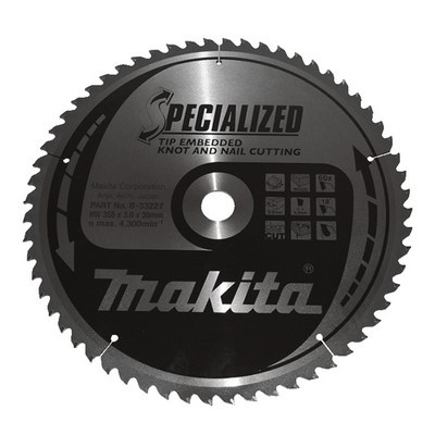 Makita SPECIALIZED HM-Sägeblatt 355x30x60Z NAGEL - B-33227