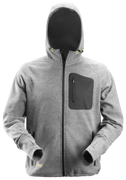 Snickers FlexiWork Fleece-Hoodie 8041 Grey / Black Gr. XXL