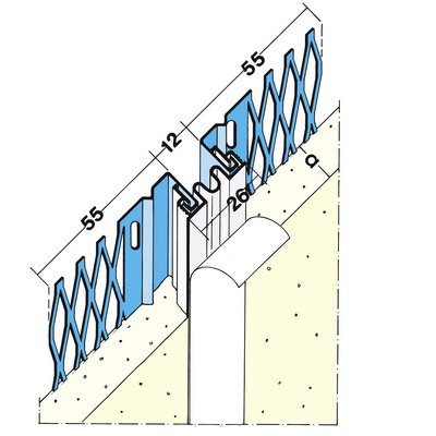 Maisch Bewegungsfugenprofil 14mm 3.0m 07523 300,0 10 - Innen-Außen weiss