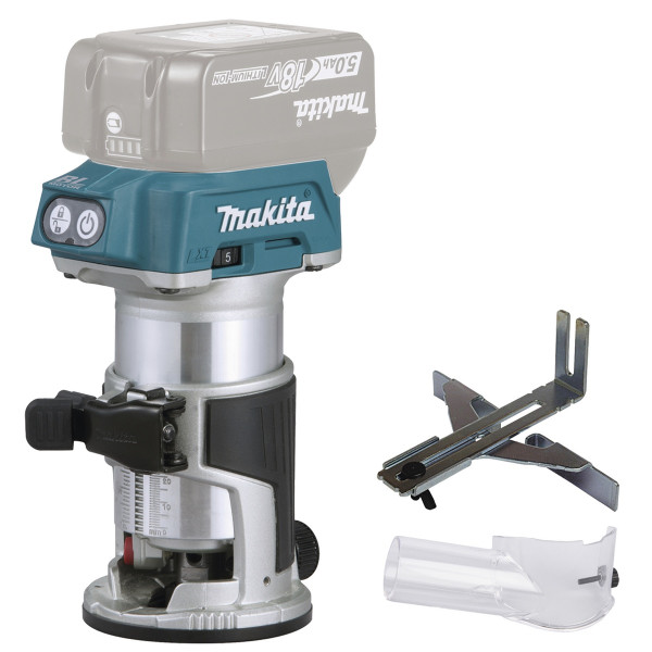 Makita Akku-Multifunktionsfräse 18V o. Ladegerät u. Akkus - DRT50Z